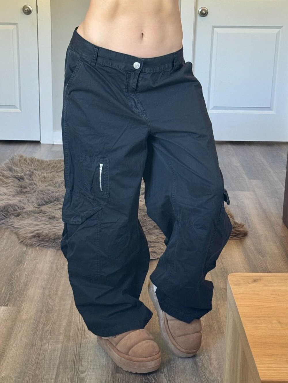 BDG Urban Outfitters Low Rise Baggy Wide Leg Cargo Pants Womens 12 Utility Y2K